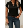 Kadın Kısa Kollu Hakim Yaka Sofya Bluz