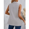 Kadın Kolsuz Yakalı önden Tek Düğmeli Atlas Ceket