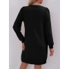 Kadın Uzun Kollu Bisiklet Yaka Iki Iplik Elbise