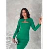 Kadın Uzun Kollu Halka Ve Pencere Dekolte Detay Fırsat ürün Midi Boy Elbise