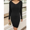 Kadın Uzun Kollu V Yaka Triko Elbise