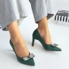 Keana Yeşil Cilt Topuklu Ayakkabı