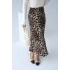 Midi Saten Etek - Leopar
