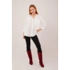 Salaş Kesim Cepli Beyaz Gömlek