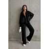 Siyah Cepli Triko Ceket Ve Pantolon Takım