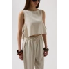 Yandan Bağlamalı Crop Bluz