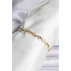Zikzak Model Pirinç Gold Renk Bileklik
