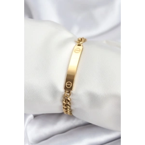 316L Çelik Gold Renk Yazı Yazmaya Uygun Kadın Bileklik