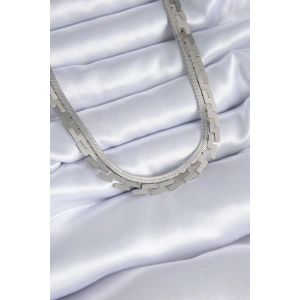 316L Çelik Gümüş Renk İtalyan Zincir Labirent Model Kadın Kolye