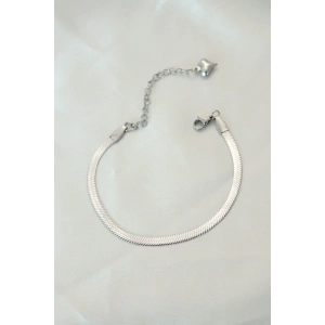 316L Çelik Gümüş Renk İtalyan Zincirli Bileklik