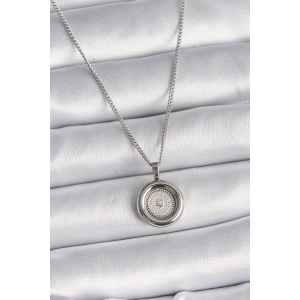 316L Çelik Gümüş Renk Zincir Gümüş Renk Altın Model Kadın Kolye