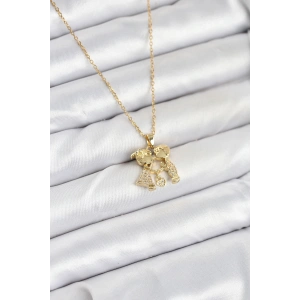 316L Çelik Zincir Gold Renk Erkek Kız Model Kadın Kolye