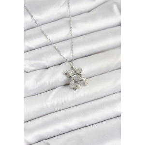 316L Çelik Zincir Gümüş Renk Erkek Kız Model Kadın Kolye