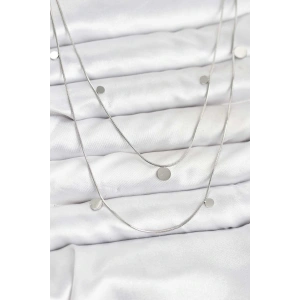 316L Çelik Zincir Gümüş Renk Pullu Kadın Kolye