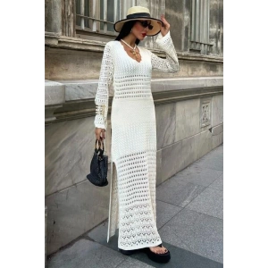 Ajur Detaylı İspanyol Kol Elbise 2840