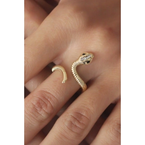 Ayarlanabilir Gold Renk Yılan Kadın Yüzük