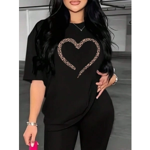 Baskılı T-shirt - Siyah