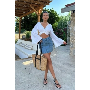 Cecile Denim Mini Etek 4015-17