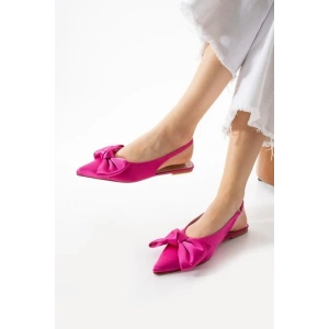 Cenya Fuşya Saten Babet Ayakkabı