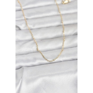 CM 14K Gold Renk Burgu Model 60 cm Kadın Kolye