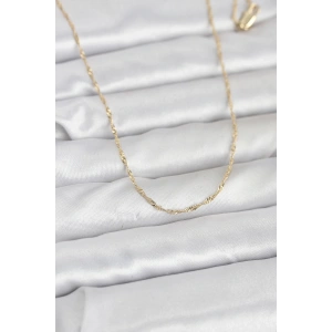 CM 14K Gold Renk Burgu Model 60 cm Kadın Kolye