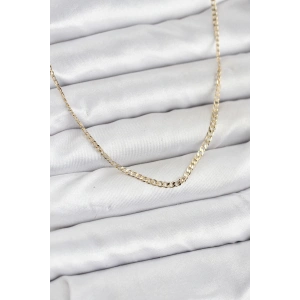 CM 14K Gold Renk Pirinç Zincir Model Kadın Kolye