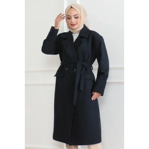 Düğmeli İçi Astarlı Kaşmir Kaşe Kaban - Laci