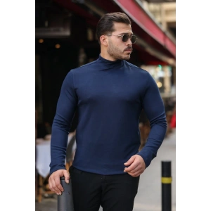 Erkek Balıkçı Yaka Modal Kumaş Esnek Kazak