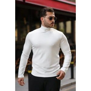 Erkek Balıkçı Yaka Modal Kumaş Esnek Kazak