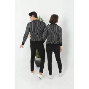 Erkek Bisiklet Yaka Yün Örmeli Triko Kazak - Siyah