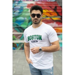 Erkek Boston Baskılı Süprem T-shirt