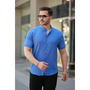 Erkek Hakim Yaka Kısa Kollu Gömlek