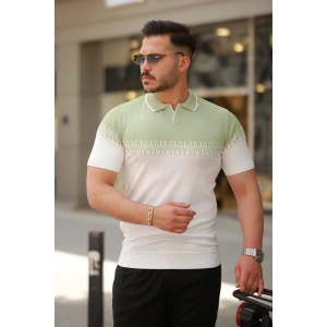 Erkek Hemşire Yaka çift Renk Kısa Kollu Tişört