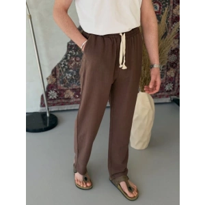 Erkek İthal Yıkamalı Keten Pantolon