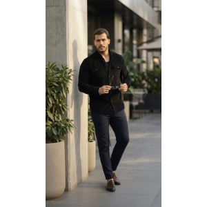 Erkek Kadife Desen Pamuklu Gömlek