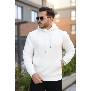 Erkek Kapüşonlu Üç İplik Şardonlu Hoodie