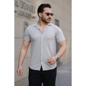 Erkek Kısa Kollu örme Kumaş Pamuklu Gömlek