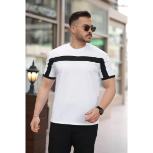 Erkek şerit Detaylı Kısa Kollu T-shirt