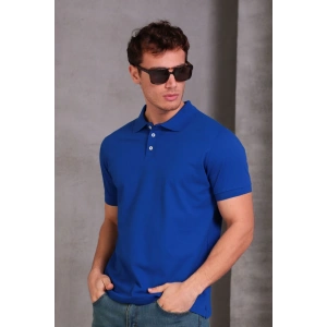 Erkek Slim Fit Pamuklu Yumuşak Doku Nefes Alan Kumaş Yakalı Tişört