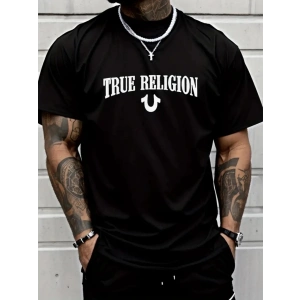 Erkek True Religion Baskılı Süprem T-shirt