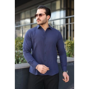 Erkek Uzun Kollu Müslin Kumaş Gömlek