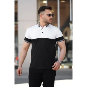 Erkek Yakalı çift Renk Kısa Kollu T-shirt