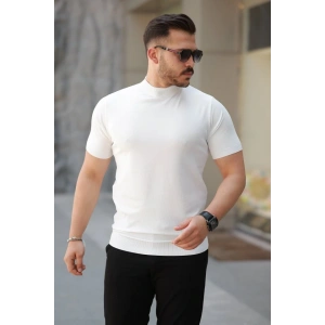 Erkek Yarım Balıkçı Yaka Kısa Kollu Tişört