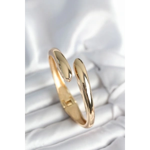 Gold Renk Pirinç Kadın Kelepçe Bileklik