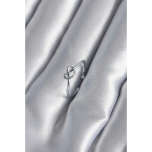 Gümüş Renk Düğüm Kalp Model Kadın Yüzük