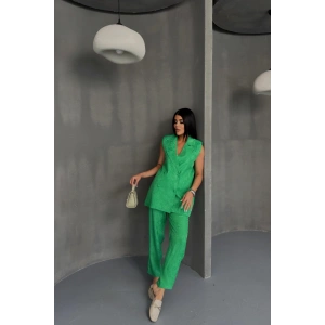 JAKAR KUMAŞ YELEK - PANTOLON TAKIM - Yeşil