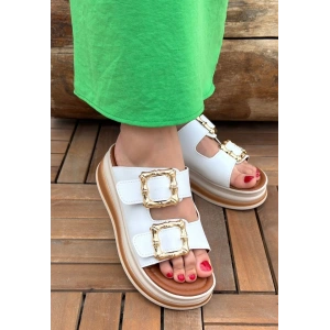 Jalli Beyaz Cilt Terlik