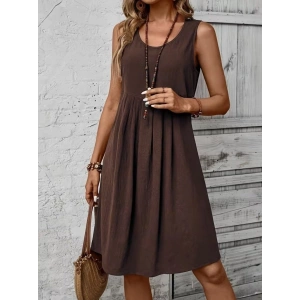 Kadın Askılı Yuvarlak Yakalı önden Pileli Kısa Aerobin Elbise