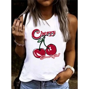 Kadın Kolsuz Bisiklet Yaka Desenli Viskon Bluz