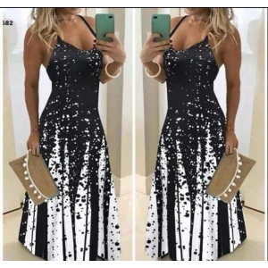 Kadın Suprem Kumaş Dijital Baskılı Elbise